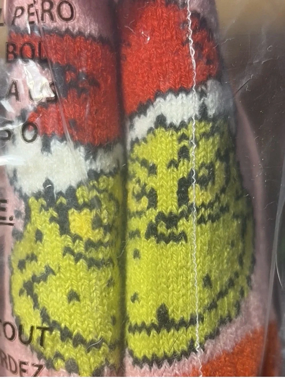 The Grinch Kids Pink & Orange Fuzzy Home Socks